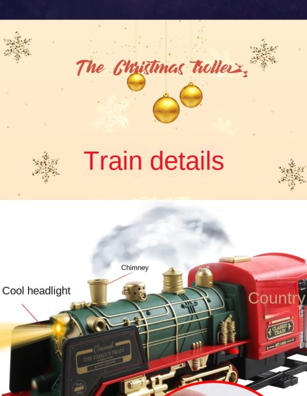 Classic Christmass Electric Train Toy Children s Railway Train with Remote Control, Steam and Sound on Sale