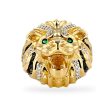 Yellow Gold 10k Lion men ring Online