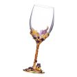 Elegant Custom Made Enamel Led Free Crystal Goblet Wine Glass Comes With Beutiful Gift Box on Sale