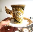 Versace Style Luxury Coffee and Tea Porcelain Gold Plated Sets Online Sale