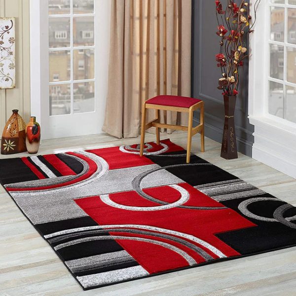 Nargis Modern Luxury Geometric Design Polyester Indoor Area Rug Carpet Sale