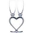 Custom Made Two Hearts Wedding Led Free Crystal Champagne Wine Glasses Set of Two Online