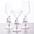 Pink Flamingo Fun Glasses for Martini, Wine, Cocktails, Beer ,Champagne Party and Home Bar Cheap