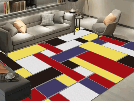 Orion Modern Luxury Geometric Design Polyester Indoor Area Rug Carpet For Cheap