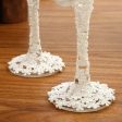 Two Bridal Groom Wedding Led Free Crystal Champagne Wine Glasses Set of Two Hot on Sale