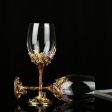 Elegant Custom Made Enamel Led Free Crystal Goblet Wine Glass Comes With Beutiful Gift Box on Sale