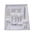 Eligant Laxury Bride and Groom Dressed In Rhinestone Bridal Set Lead Free Crystal Champagne Wine Glasses with Cake Knife and Shovel Supply