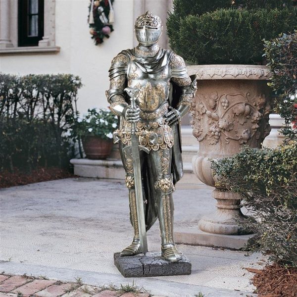 Medieval Italian Style Armor Suit Knight Sculpture with Sword Sale