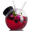 Red Moon Fun Glass for Martini, Cocktails, Champagne Party and Home Bar Supply