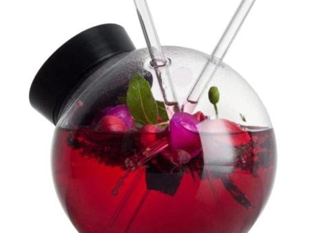 Red Moon Fun Glass for Martini, Cocktails, Champagne Party and Home Bar Supply