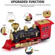 Classic Christmass Electric Red Train Toy Children s Railway Train with Remote Control, Steam,LED and Sound Supply