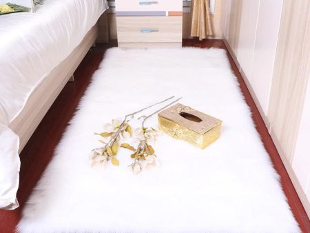 Luxury Super Soft Faux Sheepskin Fur White Area Rugs for Bedside Floor Mat Plush Sofa Cover Seat Pad for Bedroom Online