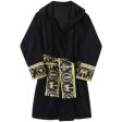 Luxury Velvet Robe With Hood and Gold Embroidery One Size Fits All Online Hot Sale