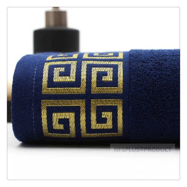 Embroidered High Quality Cotton Super Absorbent  Luxury Bath and Face Towels Set Hot on Sale