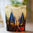 Private Collection Japanese Kiriko Style Bohemian Hand Cut and Blown Lead Free Crystal Whiskey Glasses Cheap