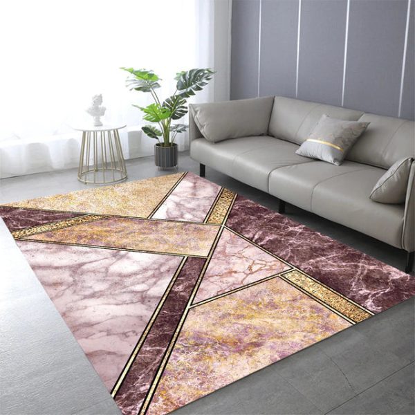 Nefertiti Modern Luxury Geometric Design Polyester Indoor Area Rug Carpet For Sale