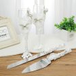 Eligant Laxury Bride and Groom Dressed In Rhinestone Bridal Set Lead Free Crystal Champagne Wine Glasses with Cake Knife and Shovel Supply