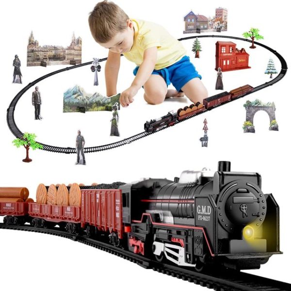 Classic Christmas Electric Train Toy Children s Railway Train with Steam and Sound Sale