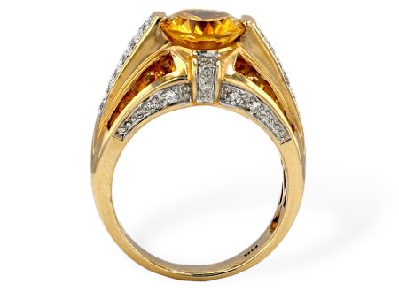 Yellow gold 14k solitaire ring-227910 For Cheap