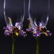 Exquisite Unique Custom Made Wedding Led Free Crystal Champagne Wine Glasses Set of Two Fashion