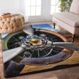 Airplane Propeller Modern Luxury Non-Slip Stain Resistant Rug Carpet Hot on Sale