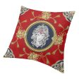 Versace Style Decorative Luxury Velvet Pillowcases With Golden Print Fashion