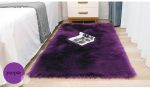 Luxury Super Soft Faux Sheepskin Fur Purple Area Rugs for Bedside Floor Mat Plush Sofa Cover Seat Pad for Bedroom Hot on Sale