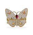 Yellow gold 14k butterfly ring Fashion