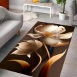 Morning Flowers Modern Luxury Geometric Design Polyester Indoor Area Rug Carpet Supply