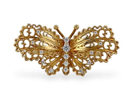 Yellow 14k gold butterfly ring Hot on Sale