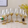 Wine Grape Design Enamel Lead Free Crystal Goblet Wine Glasses and Wine Decanter Online Sale