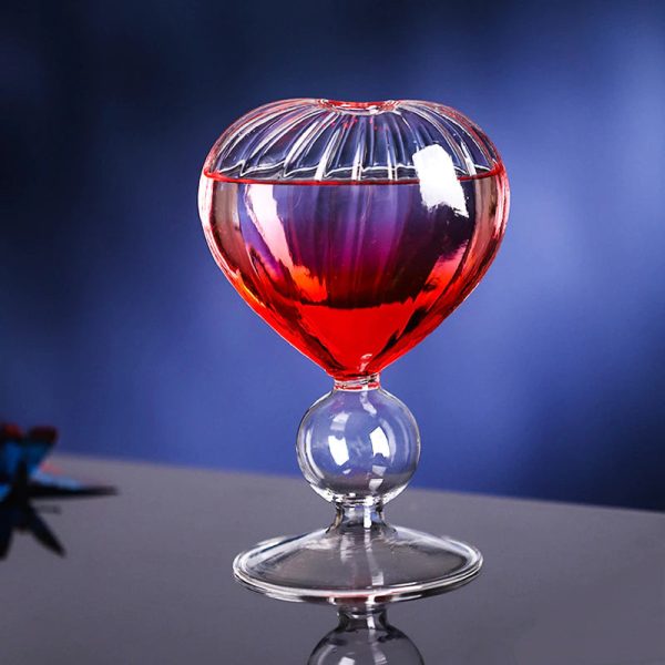 Heart Shape Fun Glass for Martini, Cocktails, Champagne Party and Home Bar on Sale