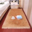 Luxury Super Soft Faux Sheepskin Fur Light Brown Area Rugs for Bedside Floor Mat Plush Sofa Cover Seat Pad for Bedroom Online Hot Sale