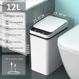 Intelligent Smart Trash Can Three Mode Opening Kick Induction Smart Sensor Dustbin Rechargable USB Waterproof Garbage Bin White With Free Set Of Bags For Cheap