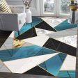 Kumaran Modern Luxury Geometric Design Polyester Indoor Area Rug Carpet Cheap