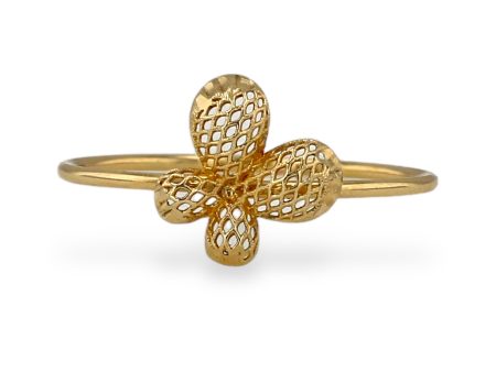 Yellow 10k gold butterfly ring Online now