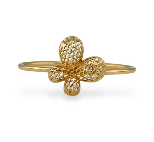 Yellow 10k gold butterfly ring Online now