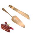 Laxury Bride and Groom Customisable Rose Gold Cake Knife and Cake Shovel Set Online Hot Sale