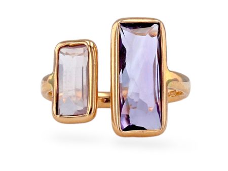 Rose gold 14k solid square lady ring - 227747 Hot on Sale