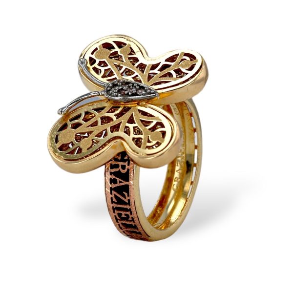 Yellow 14k ring Graziella brand ring on Sale