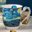 Top Grade Porcelain Coffee or Tea Cup Mug Gold Plated featuring Van Gogh s Classic Oil Paintings Discount