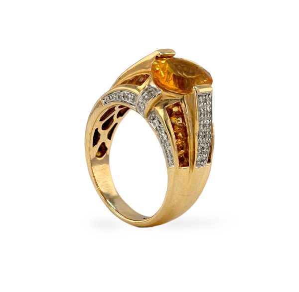 Yellow gold 14k solitaire ring-227910 For Cheap