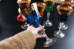 Custom Made High Quality Lead Free Crystal 24 Karat  Gold Plated Wine Goblets Glasses Online