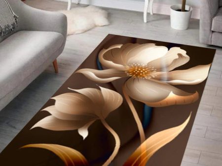 Morning Flowers Modern Luxury Geometric Design Polyester Indoor Area Rug Carpet Supply