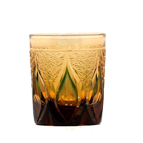 Private Collection Japanese Kiriko Style Bohemian Hand Cut and Blown Lead Free Crystal Whiskey Glasses Cheap