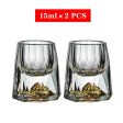 Luxury Lead Free Crystal Glass 24 karat Gold Foil Hand Blown Dimond Cut For Whisky Vodka Glasses Supply