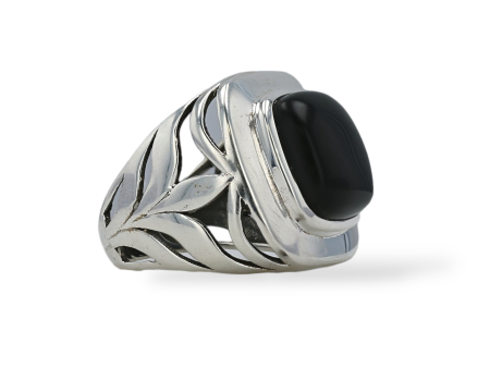 silver floral 925 piedra onyx Sale