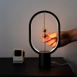 Unique Magnetic Design Clock  Sculpture Tabletop LED Lamp With Round Base Fashion