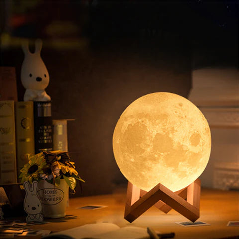 Moon Shape LED Rechargeable Sixteen Colors Table Lamp Supply