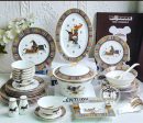 Luxury Elegant Hand Made Fine Porcelain Dinner Set For 6 Person Supply